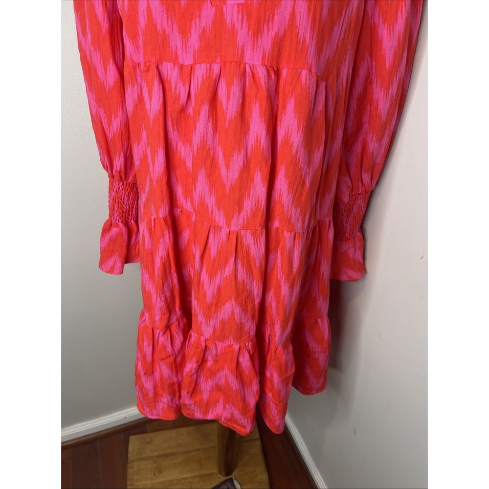 Tuckernuck Pomander Place Pink Ikat Kenzo Dress Medium M - Picture 7 of 9
